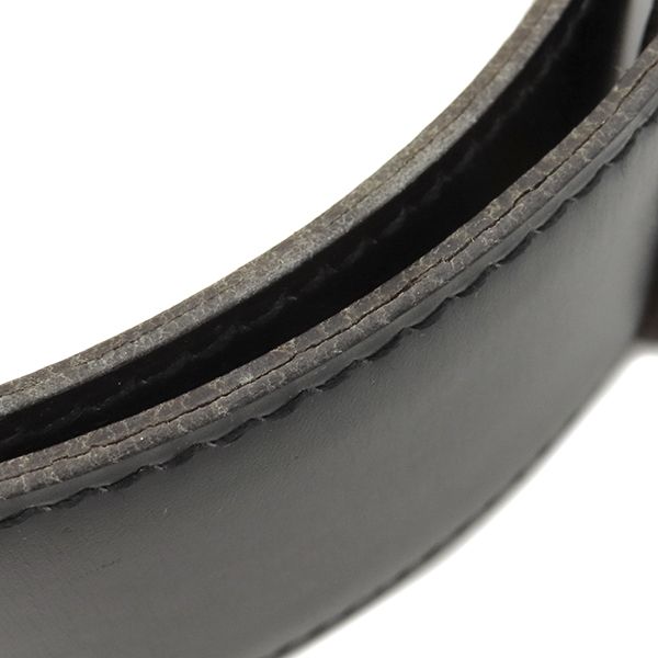 Hermes Belt Horse Buckle Box Calf Vogue River Black and Gold Hardware Reversible