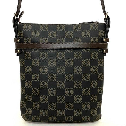 Loewe Shoulder Bag Gray Brown Anagram with Pouch
