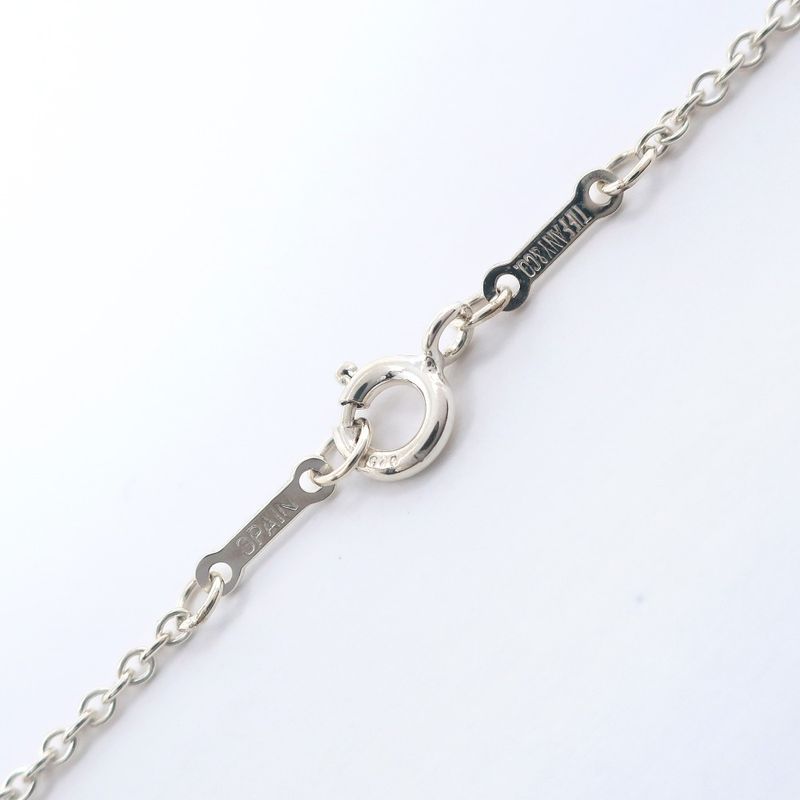 Tiffany & Co Open Heart Medium Elsa Peretti 925 Silver Ladies 9.8g Necklace
