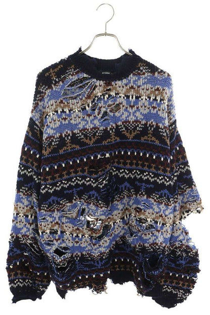 Balenciaga 21AW 662518 T1602 Destroy Oversize Knit Men's XS