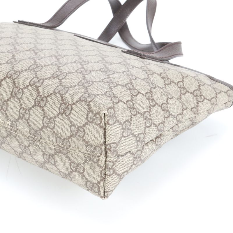 Gucci GG Supreme Leather Tote Bag Shoulder Hand Brown 181086 Women's ERE Cw47-2