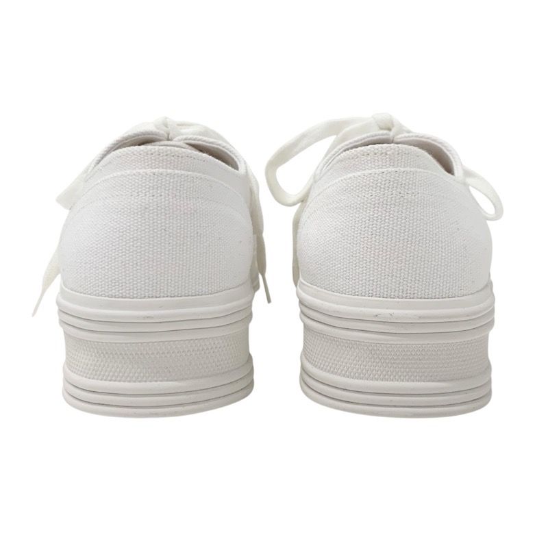 Celine Jane Sneakers Shoes Canvas Leather White Triomphe