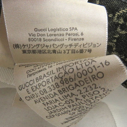 Gucci 576371 Cotton GG Logo Allover Leather Piping Denim Bucket Hat Black L