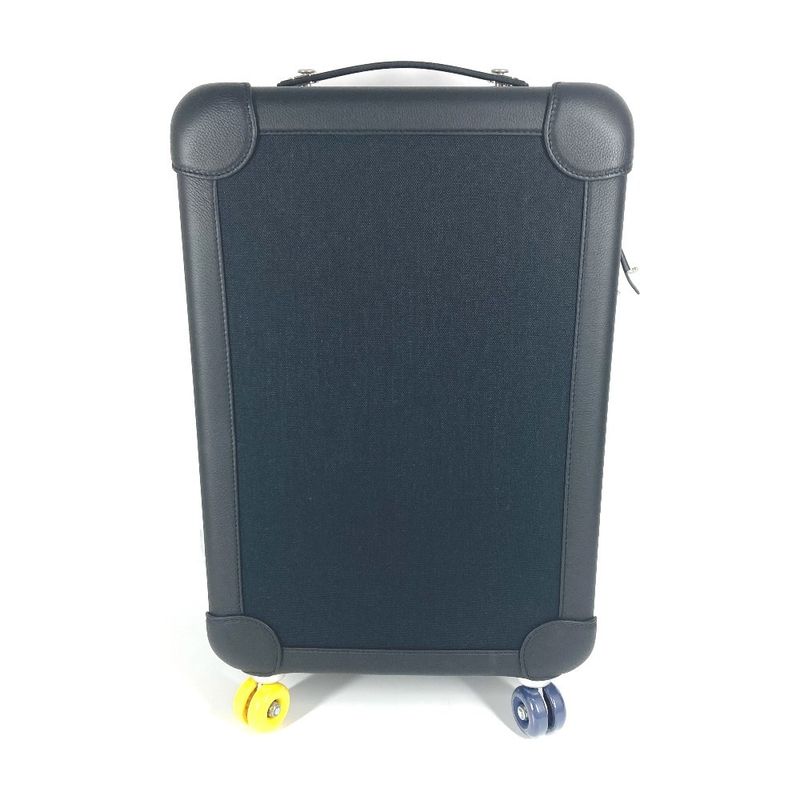 Hermes Carry-on Bag Low Ring Mobility Suitcase Cabin Taurillon Clemence Black