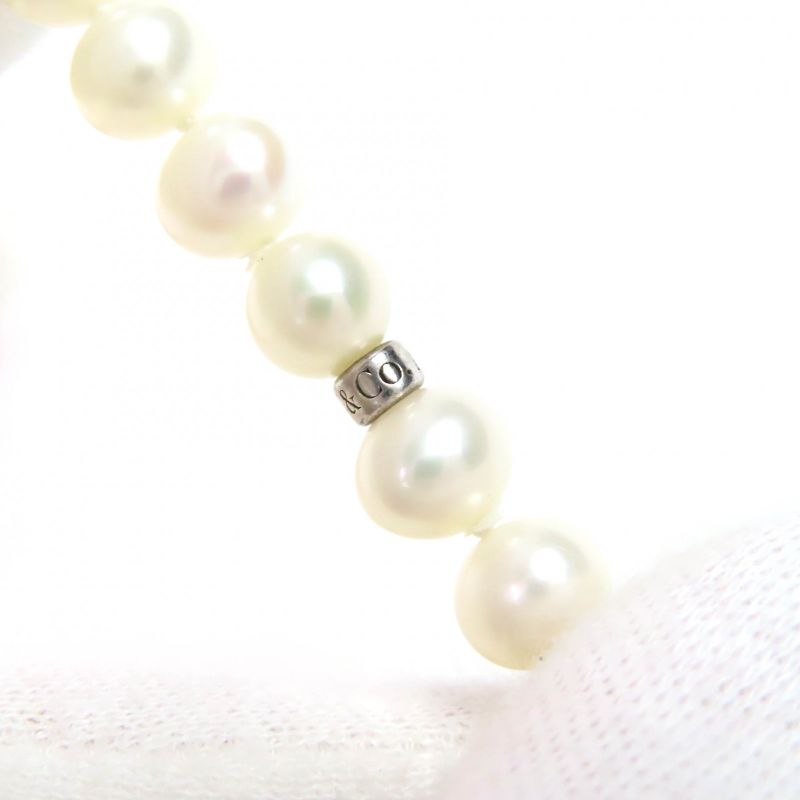 Tiffany & Co Ag925 Long Pearl Necklace Accessory White Weight 186g Women