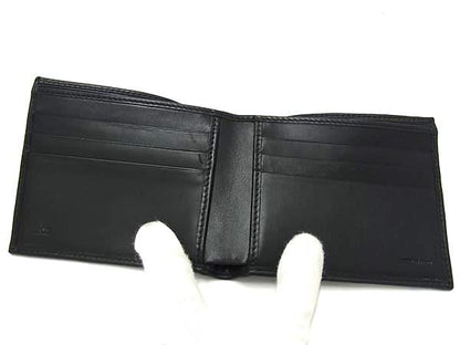 Fendi Zucca Pattern Zucchino Canvas And Leather Bifold Wallet Black