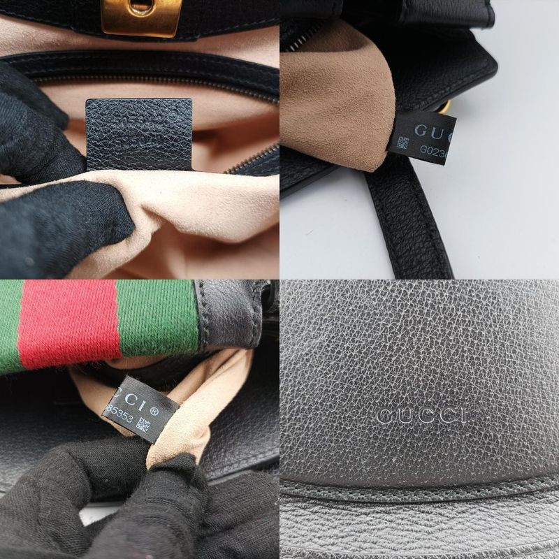 Gucci Crystal Butterfly Linea Totem Black X Green X Red X Multicolor Leather