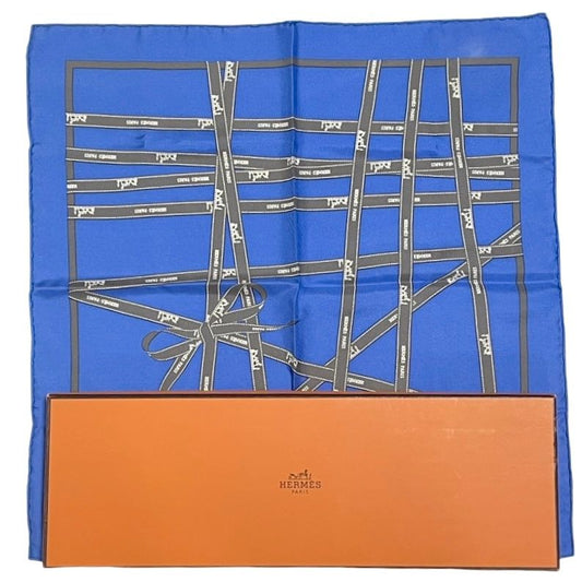 Hermes Bolduc Ribbon Pattern Bolduc Blue