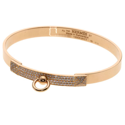 Hermes Collier De Cyan Diamond ST Bracelet 18K Pink Gold Ladies