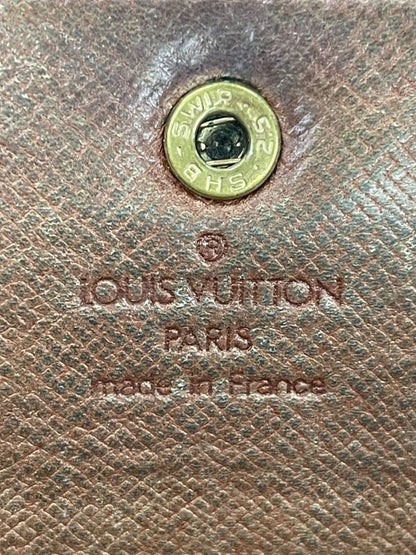 Louis Vuitton Monogram Porte Monet Zip Fold Wallet M61735 Brown Made In France
