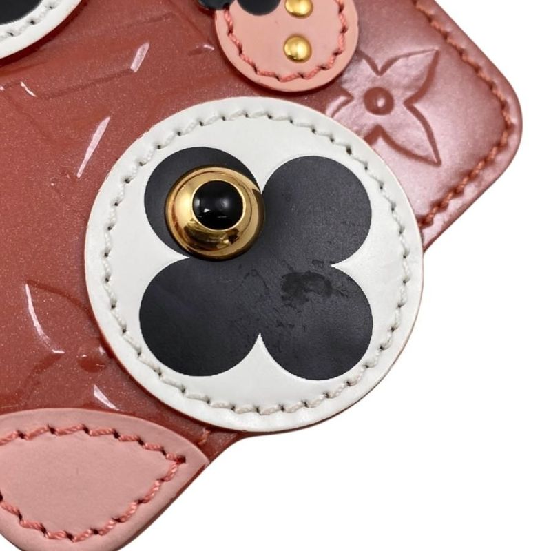 Louis Vuitton Bag Charm Porte Cles Animal Face M68217 Vernis Enamel Leather