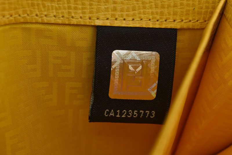 Fendi Wallet Fendi Long Wallet 8m0000 Zucca Pattern Brown Yellow