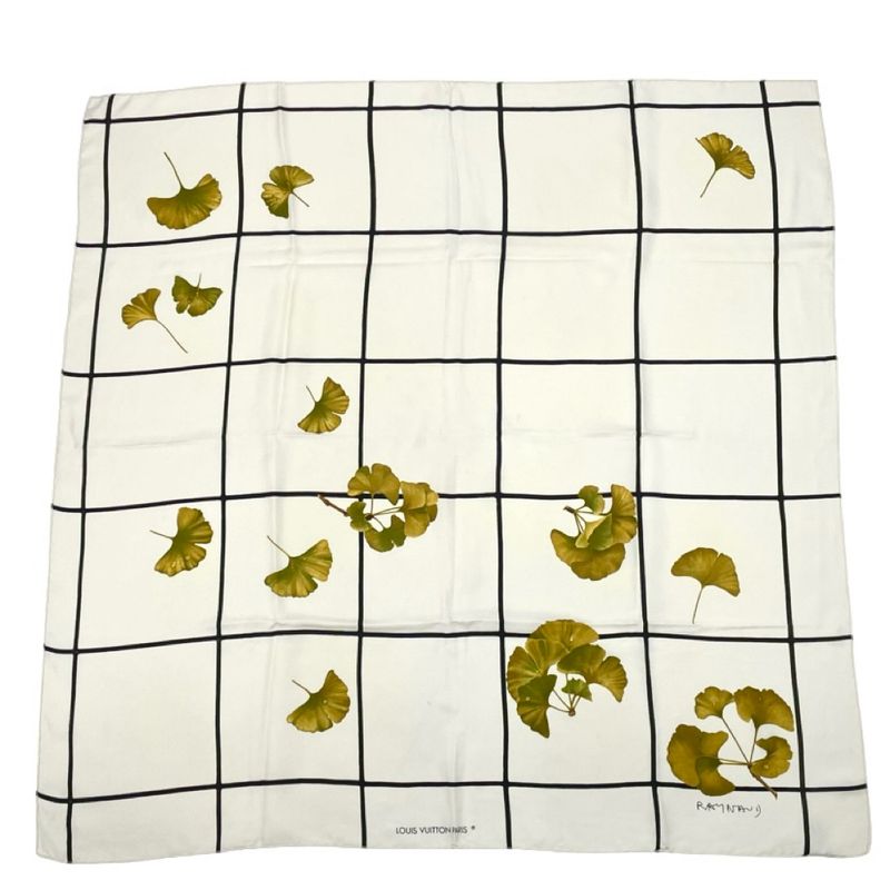 Louis Vuitton Scarf Tree Leaves Yellow