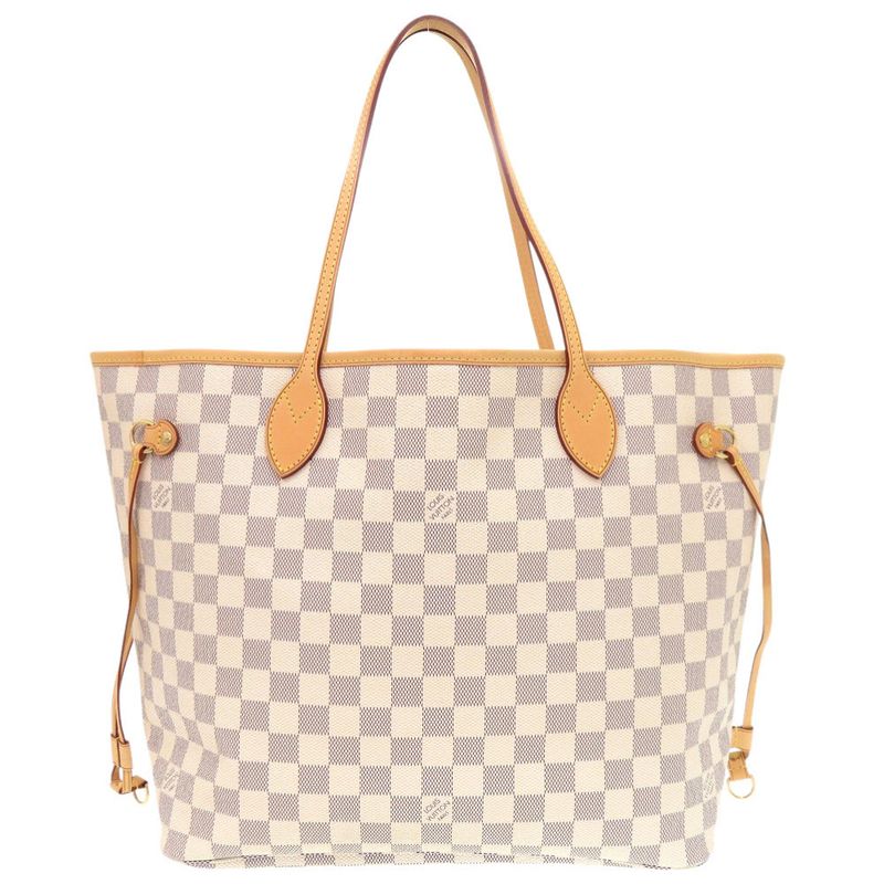 Louis Vuitton Neverfull MM Damier Azure N51107 Tote Bag LV 0666 Louis Vuitton