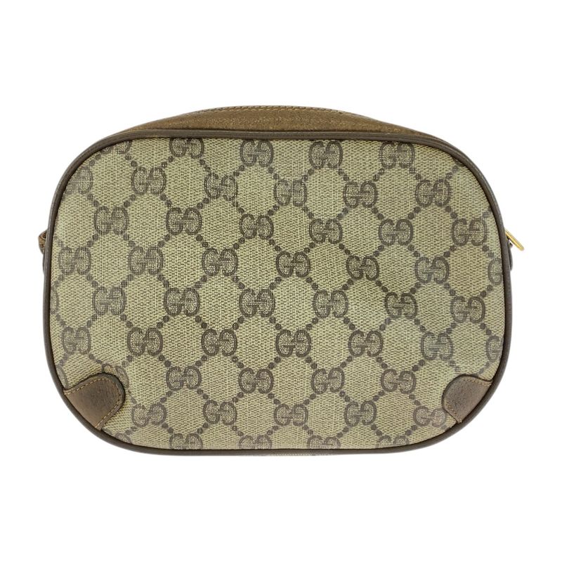 Gucci Vintage Sherry Line Beige Brown GG Supreme Canvas 89 02 066 Shoulder Bag