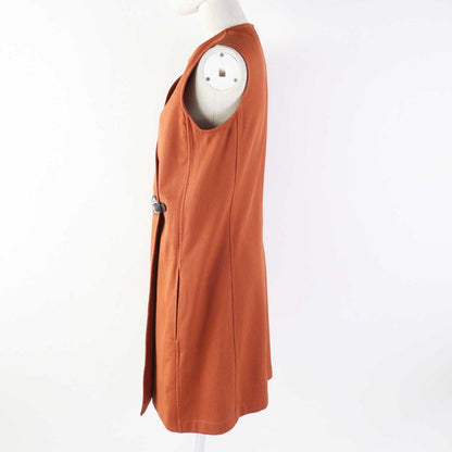 Hermes 22SS 2e0527d6 Silver Hardware ROBE Portefeuille Dress Terracotta 38