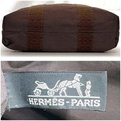 Hermes Tote Bag Her Line Cabas Brown Yale Excellent Condition