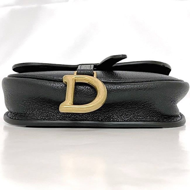 Christian Dior Chain Mini Pouch Black Saddle