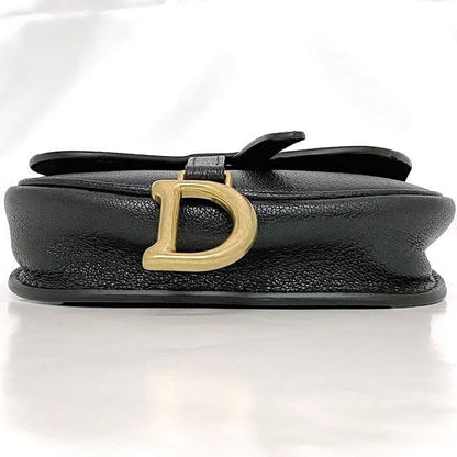 Christian Dior Chain Mini Pouch Black Saddle