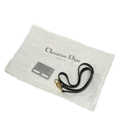 Dior/christian Dior Handbag Lady Dior Medium Bag Black Trotter Leather