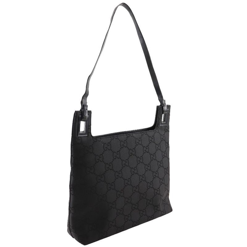 Gucci One Shoulder 001998 X GG Nylon Black Ladies Shoulder Bag