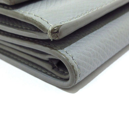 Celine Trifold Folded Compact Wallet Light Blue Leather