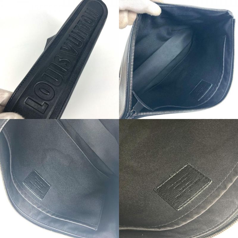 Louis Vuitton Clutch Bag Pochette Cosmos M63268 Leather Noir Black