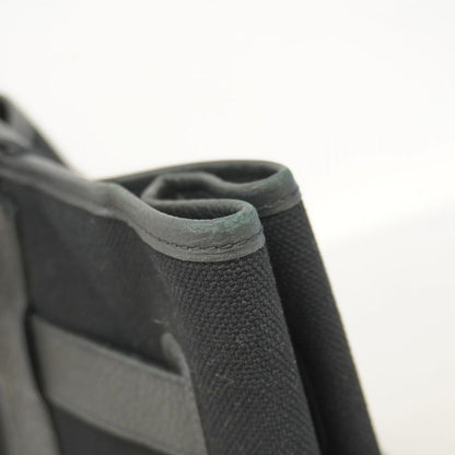 Hermes Tote Bag Petite Santure Canvas Black Silver Hardware □K Engraved Ladies