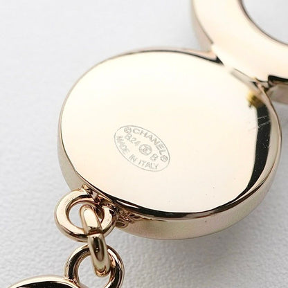 Chanel Earrings Earring Gold Black Coco Mark Logo Pearl