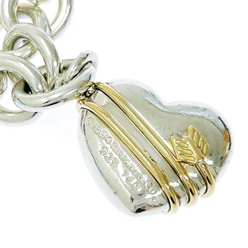Tiffany & Co Silver Gold Heart Arrow Combination Bracelet 47.0g 925 750