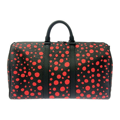 Louis Vuitton M21674 Monogram Keepall Bandoliere 50 X Yayoi Kusama Black 395914