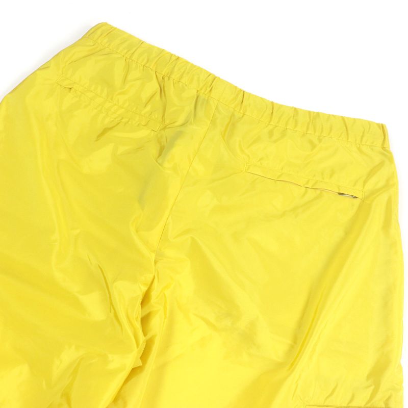 Prada 2021 Sph153 Re-nylon Triangle Logo Triangle Plate Shorts Yellow S Made In