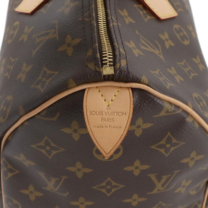 Louis Vuitton Monogram Speedy 35 Hand Bag Brown M41524 Gold Hardware Speedy 35