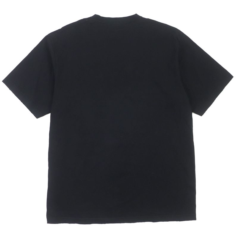 Balenciaga 22SS 651795 Damaged Logo Print Oversized Short Sleeve T-shirt Black