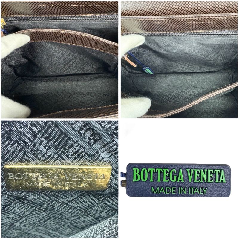 Bottega Veneta Marco Polo 2WAY Top Handle Bag Shoulder Bag Dark Brown Pvcleather