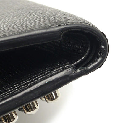 Fendi BAG BUGS Bag Bugs Wallet 7m0169 Bifold Wallet Leather X Studded Black