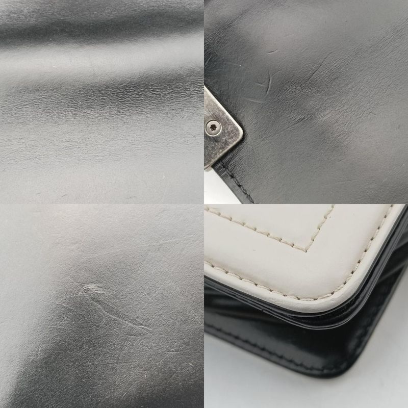 Chanel Boy Chanel Black And White Leather A66713 15641012