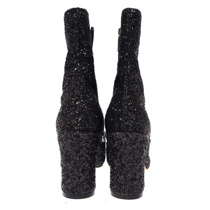 Christian Dior D-Circus Glitter Heel Boots Black 36