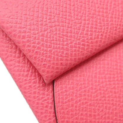 Hermes Coin Case Bastia Vaux Epson Rose Azalea Silver Hardware Coin Purse