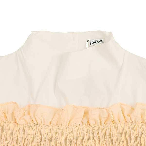 Loewe 20ss Smock Dress Wrinkle Pleats Layered Dress S2106050fa Pinkish & White