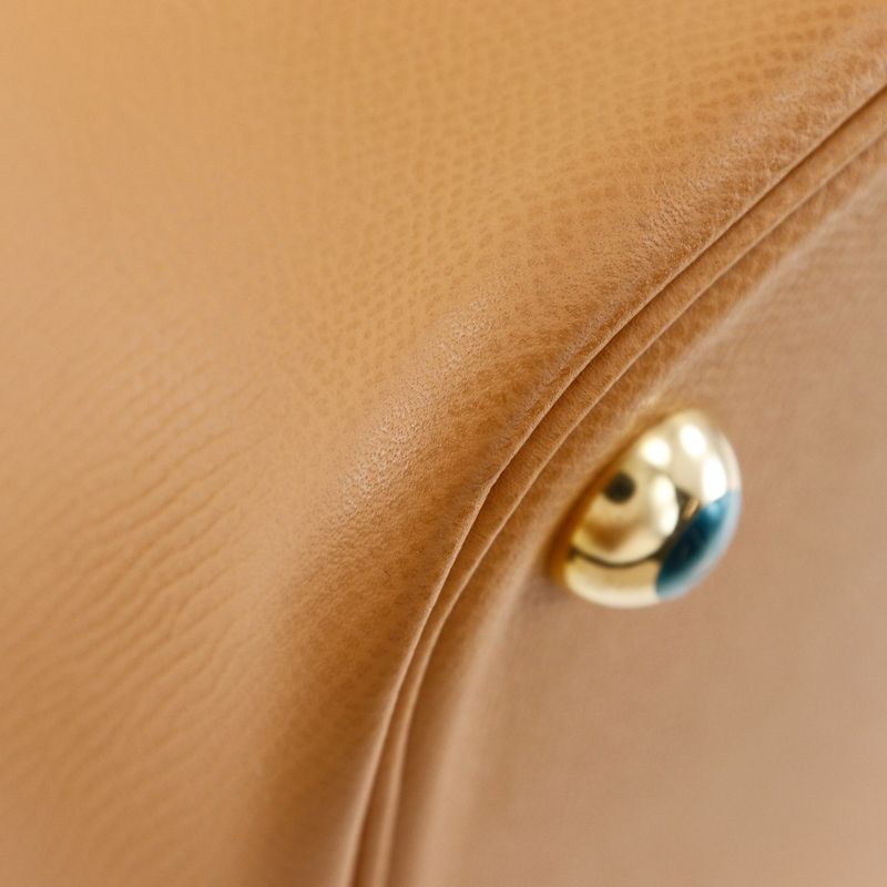 Hermes Bolide 45 Ardennes Camel/gold Hardware □J Unisex Boston Bag