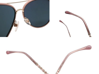 Chanel Teardrop Sunglasses CC Logo Chain Temple Mirror Lens Eyewear — view 8