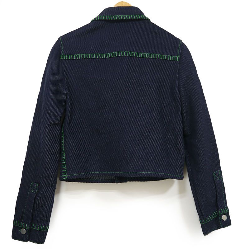 Bottega Veneta Overlock Stitch Jacket 688850 46 Navy