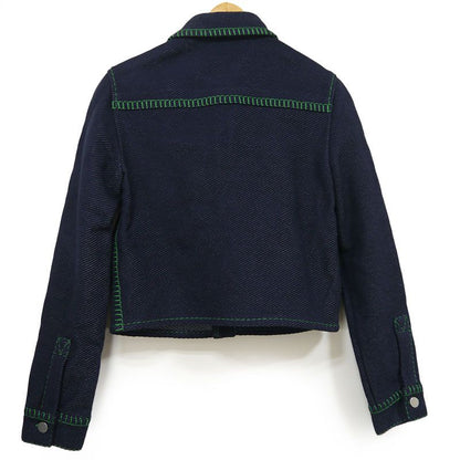 Bottega Veneta Overlock Stitch Jacket 688850 46 Navy