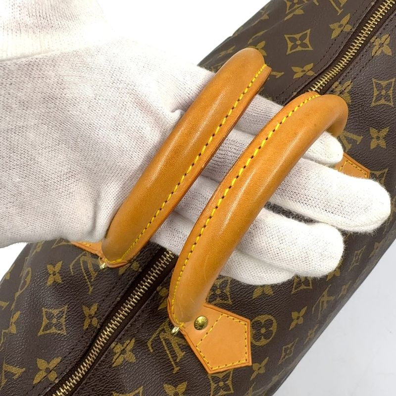 Louis Vuitton Speedy 40 Monogram Leather X PVC Brown Handbag Gold M41522