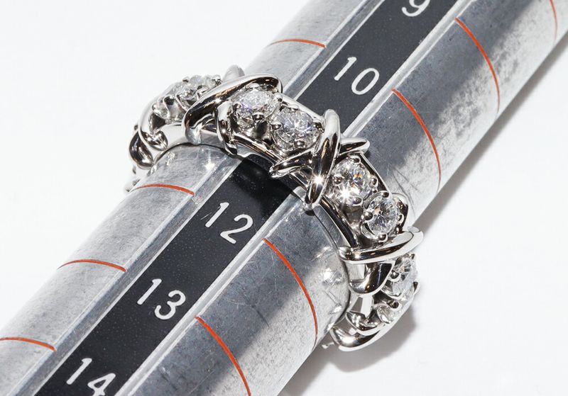 Tiffany & Co Ring Pt950 16 Diamonds (114ct) Jean Schlumberger 16 Stone Ring