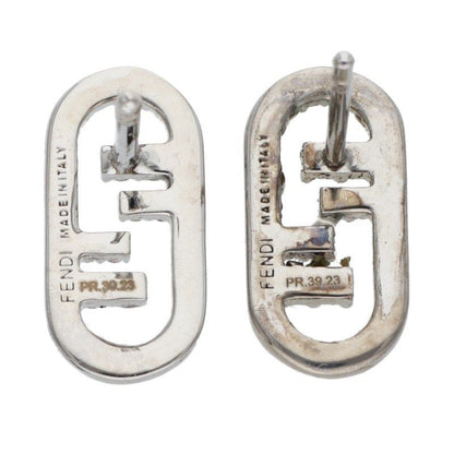 Fendi Orlok Rhinestone FF Motif Earrings Women