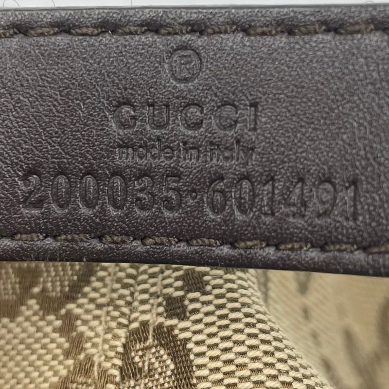 Gucci Hat Baseball Cap Leather GG Logo Blawan Men's Size XL