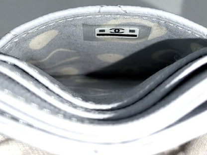 Chanel Card Case Coco Marc Caviar Skin Ice Blue Ap3835