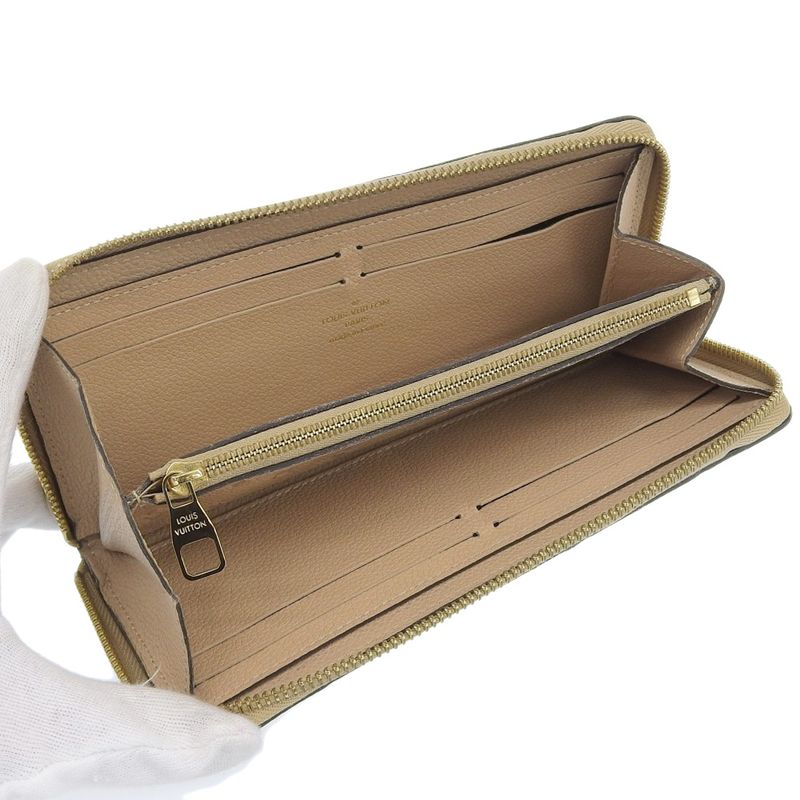 Louis Vuitton Portefeuille Clemence M60173 Monogram Empreinte Dune Beige Sp4154